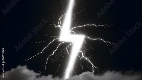 Electrifying Impact Thunder Strike Captured Against a Midnight Sky