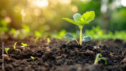 Environmental advocates promote sustainable agriculture focusing on soil health biodiversity and food security. Concept Sustainability in Agriculture, Soil Health, Biodiversity Conservation