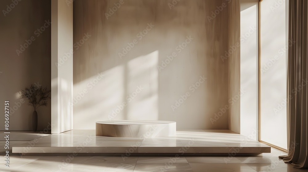 Fototapeta premium 3d product unique platform in minimalistic style