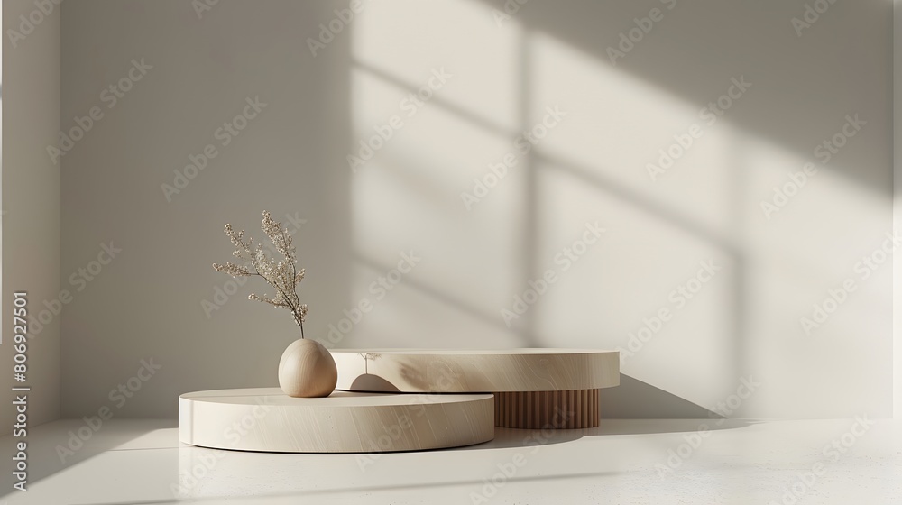 Fototapeta premium 3d product unique platform in minimalistic style