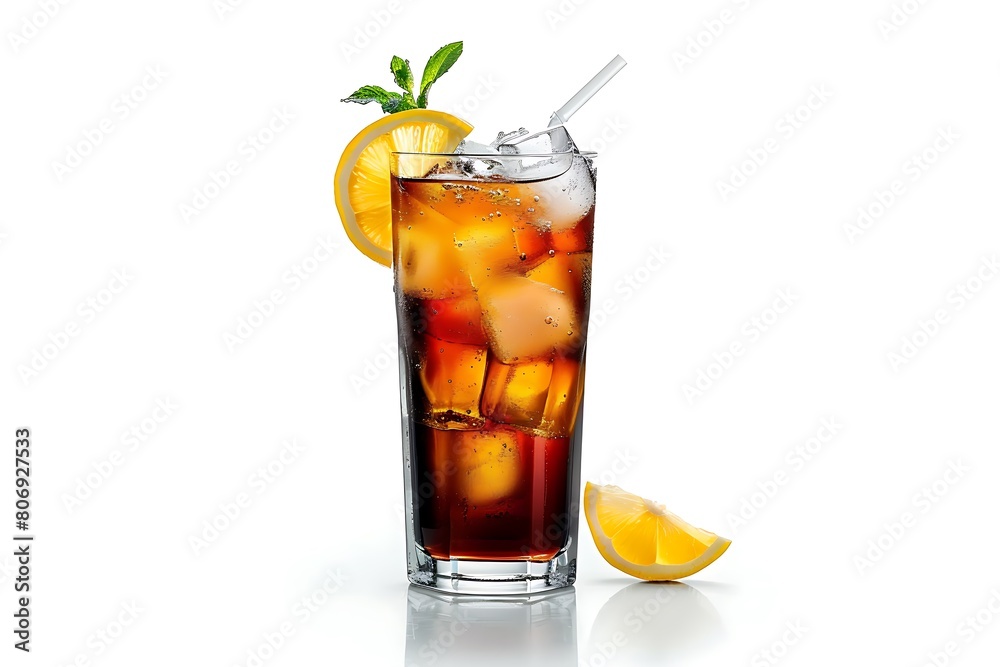 long island ice tea isolated on white background long island ice tea isolated on white background