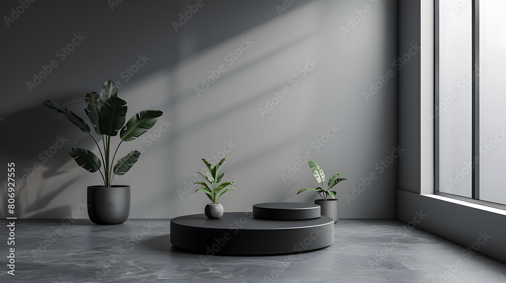 Fototapeta premium 3d product unique platform in minimalistic style