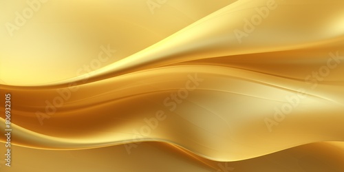 Gold abstract wavy pattern in gold color, monochrome background with copy space texture for display products blank copyspace for design text 