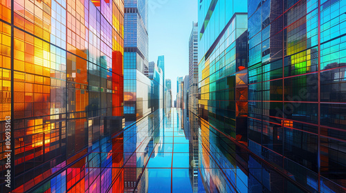 Cityscape  Reflections in Glass Towers