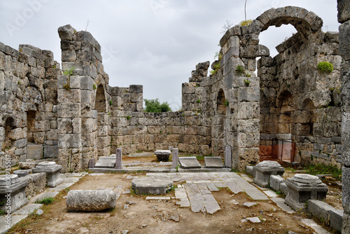 Ancient City of Kaunos. Early Byzantine basilica church. Turkey