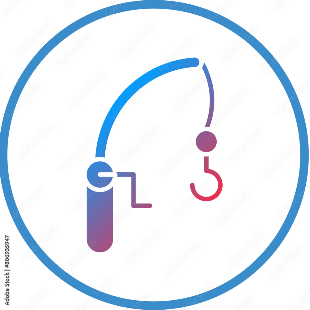 Fishing Rod Icon Style Fishing Rod Icon Style