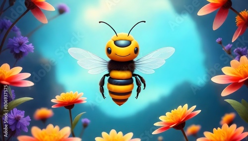 A coloful honey bee (12) photo