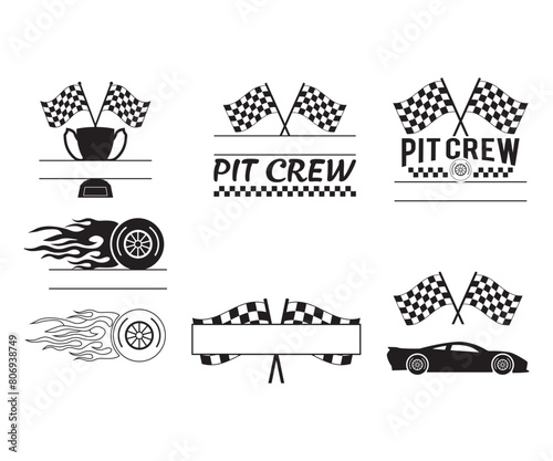 Pit Crew svg, Pit Crew Custome Design, checkered flag svg, Race car PNG, pit crew monogram, Pit Crew Birthday