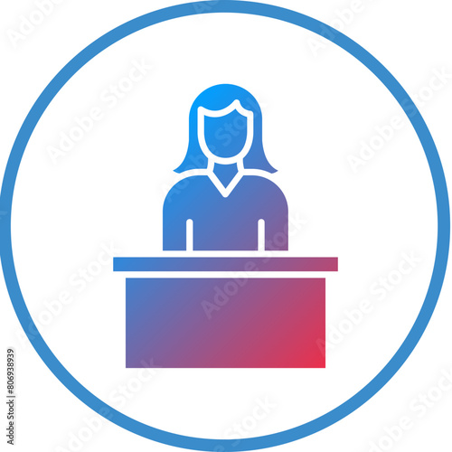 Receptionist Icon Style