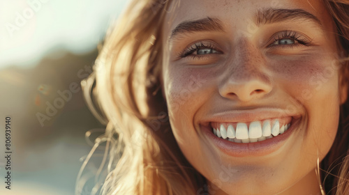 A White teeth, beautiful smile