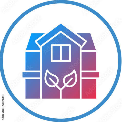 Eco House Icon Style