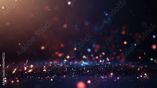 Light glittering effect particles background video
 photo