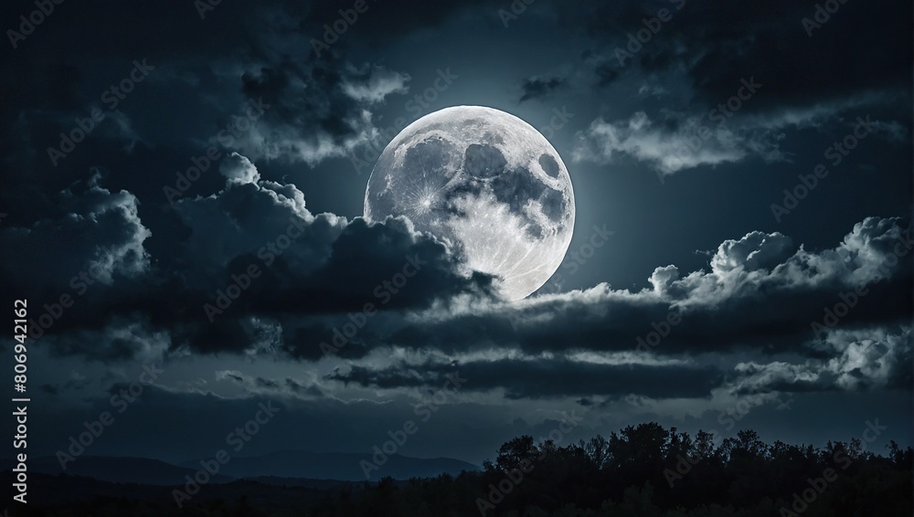 White moon over stormy clouds, Dramatic nature background ,Full moon background, landscape , eclipse of the moon White moon over stormy clouds, Dramatic nature background ,Full moon background, landscape , eclipse of the moon