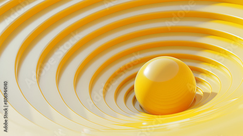 Dynamic yellow background with fluid shapes modern concept.