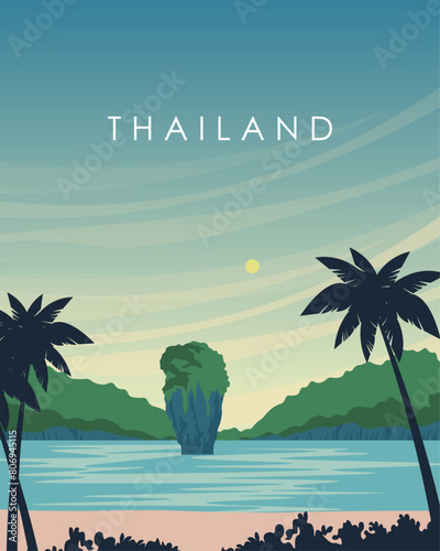 Thailand travel poster