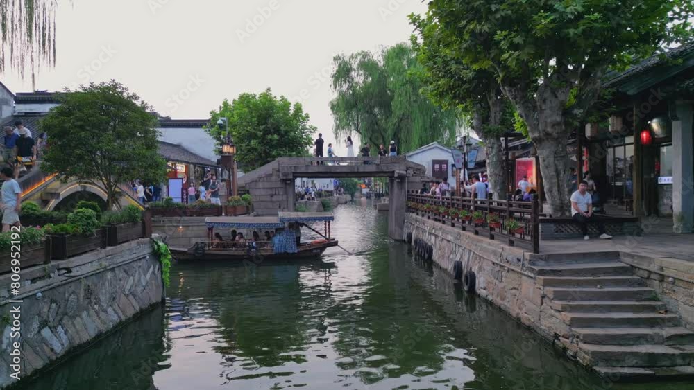 Scenery of Nanxun Ancient Town in Huzhou City, China Scenery of Nanxun Ancient Town in Huzhou City, China
