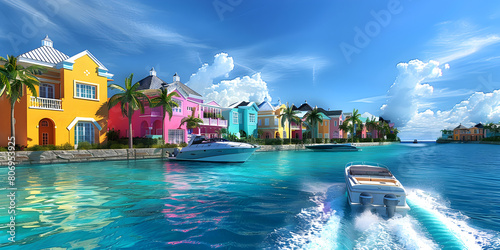 Vibrant Coastal Charm Exploring the Colorful Homes along Nassau's Bahamian Coastline