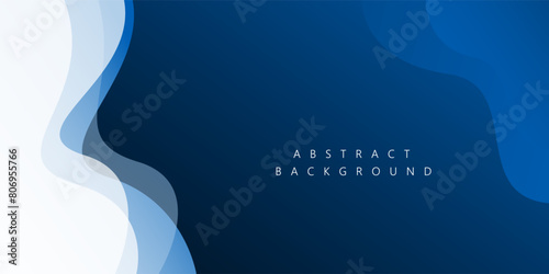 Blue and white wave modern background with space for text and message. template design	