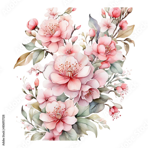 Watercolor Floral Flower Design  Watercolor Flower Arrangements Floral  Watercolor Flower Design  Flower Sublimation Floral Clipart  Clipart  Wedding Decoration