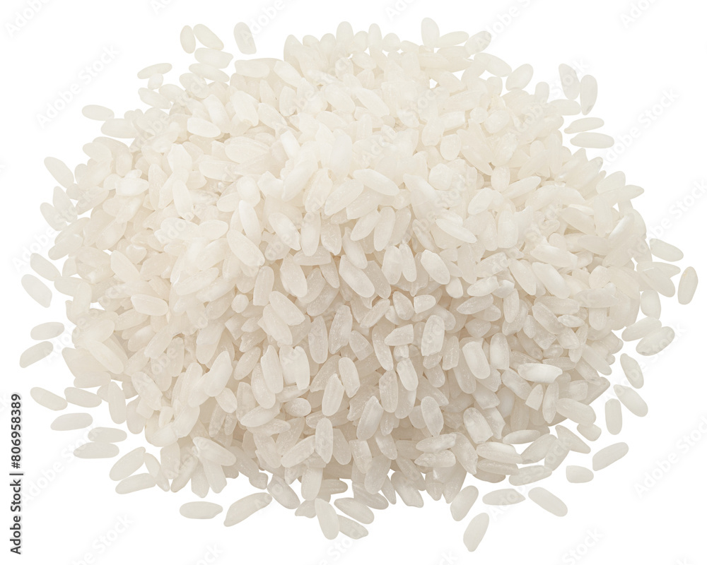 Rice isolated on white background, full depth of field Rice isolated on white background, full depth of field