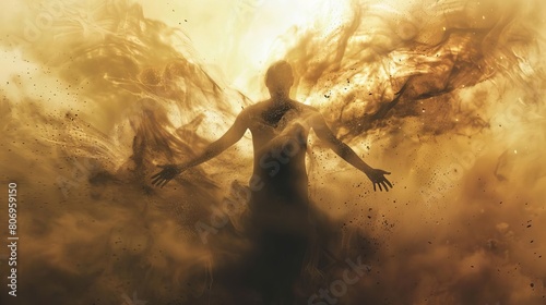 divine creation god forming man from earths dust biblical genesis illustration