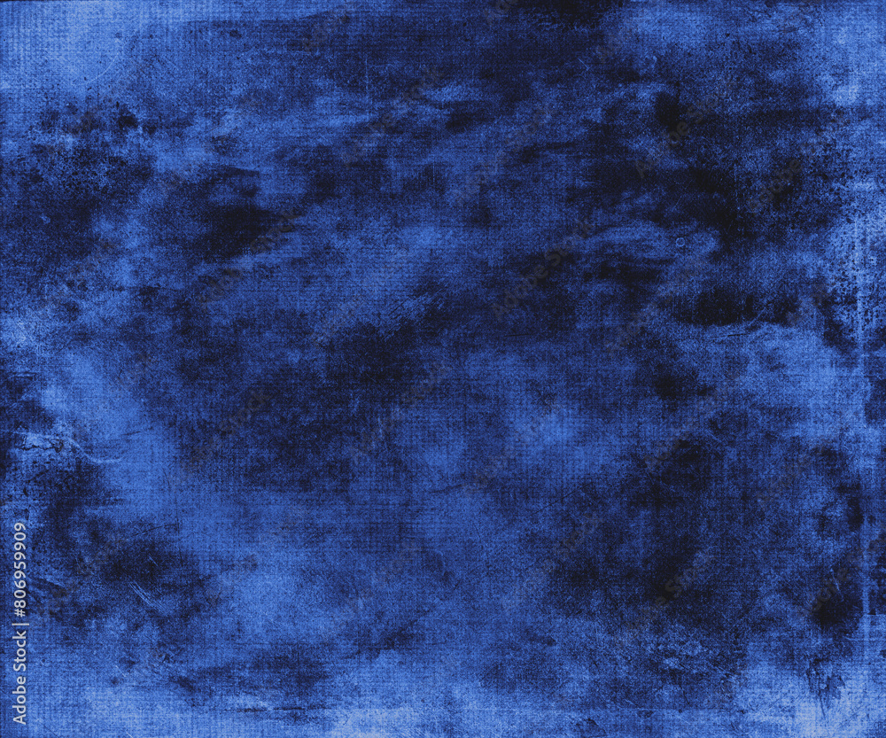 Dark blue grunge horror background, scary material texture