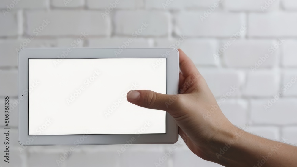 Person Grasping Phone with Empty Screen Suitable for Mockup Person Grasping Phone with Empty Screen Suitable for Mockup
