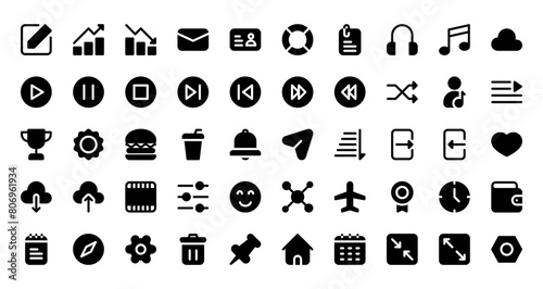 Wallpaper Mural User interface icon set for modern design projects. Perfect for web, app, and software interfaces. Clean, minimalist style Torontodigital.ca