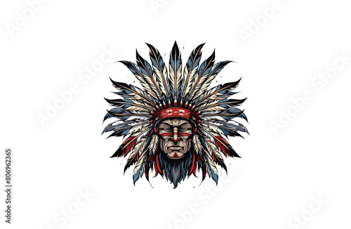 Indian vector illustration flat design logo
