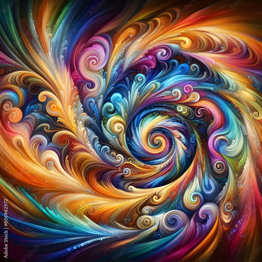 A colorful depiction of a spectrum spiral A colorful depiction of a spectrum spiral