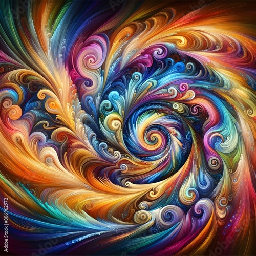 A colorful depiction of a spectrum spiral