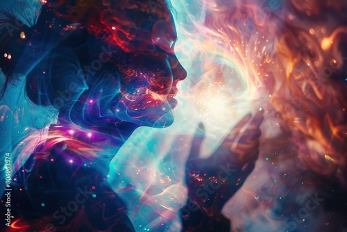 A scientist explores the awe-inspiring "Realm of Resonance," a realm where echoes act as architects and vibrations birth reality, a living testament to the universe's creative power.