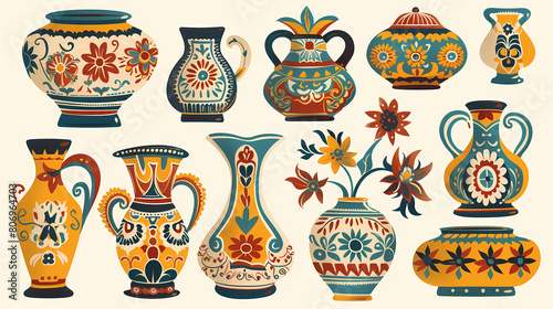 Traditional ornate portuguese tiles azulejos ,vector image