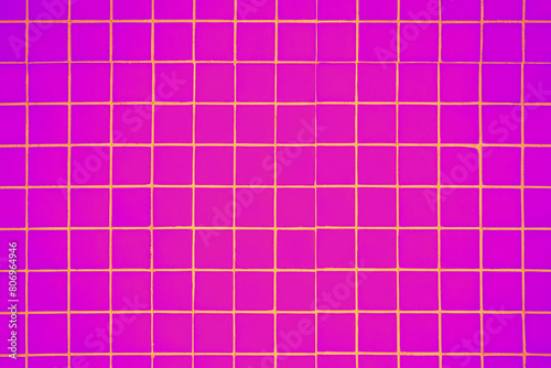 Yellow Fuchsia Pink Tiles Wall Background Vintage Square Tiles