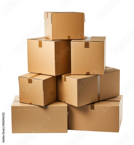 PNG Cardboard carton box delivering. © Rawpixel.com