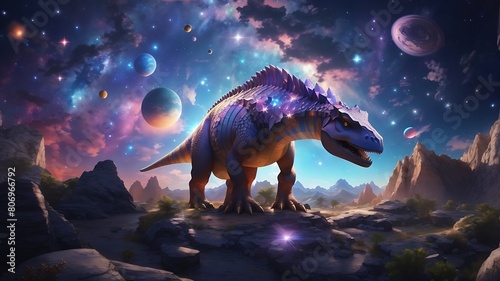 Dinosaurs in a Starlit Galaxy © Dove