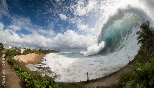 目の前にきた、大きな津波 photo