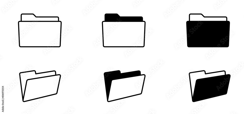 File management concept. Computer files directory, line pattern. Folders organised in a system of storage. Scheme made from empty maps. Folder with network. Computing map. Data storage.