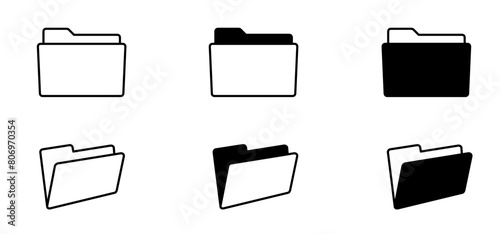 File management concept. Computer files directory, line pattern. Folders organised in a system of storage. Scheme made from empty maps. Folder with network. Computing map. Data storage.