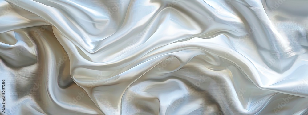 white silk background. White Fabric.  Silk texture, Abstract Smooth Background
