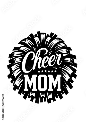Pom Pom SVG PNG, Cheer Mom Svg, Cheerleader Svg, Team Spirit Svg, Cheer Shirt Svg, Cheer Life Svg, Mom Life Svg, Cheerleader Mom Svg , Cheerleader Pom Pom Silhouette