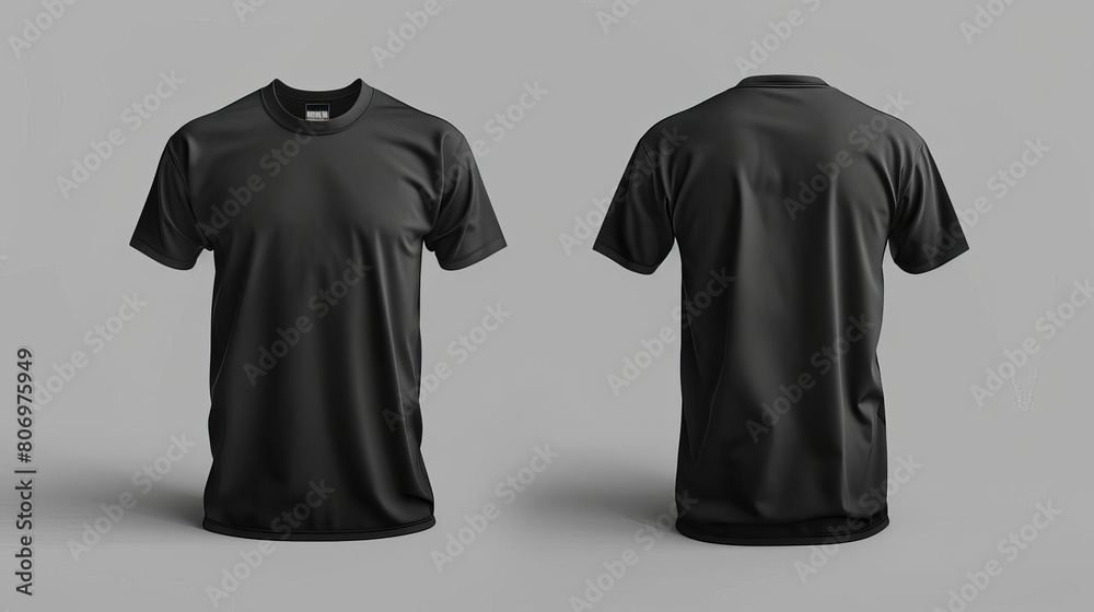 blank black male tshirt mockup template front and back view for design blank black male tshirt mockup template front and back view for design