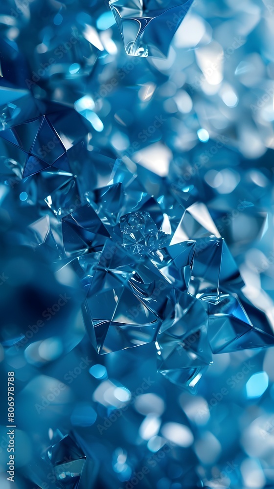 Abstract blue crystals Background 