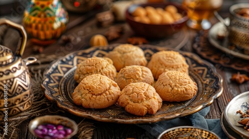 maamoul cookies with dates, walnuts and pistachios