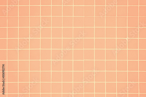 Peach Pink Light Yellow Tiles Wall Background Vintage Square Tiles