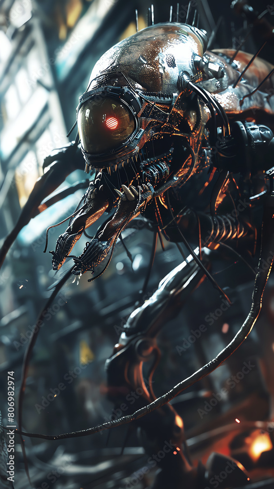 Fototapeta premium Illustrate a futuristic