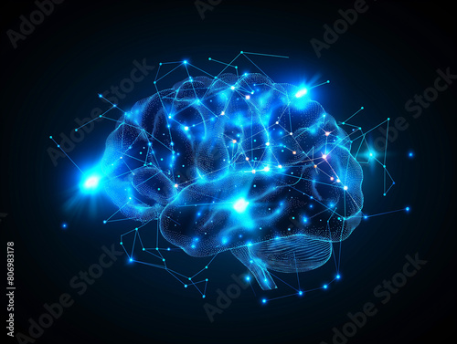 光る脳の伝達イメージ