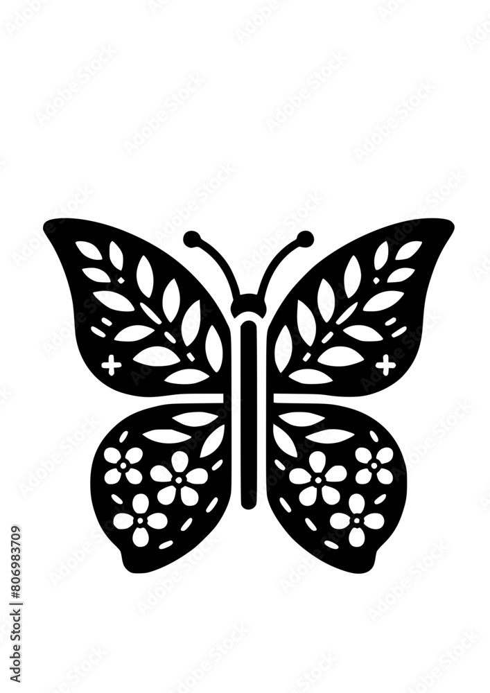 Butterfly SVG, Butterfly with Flower SVG, Flower Butterfly SVG, Flowers