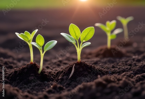 An image of a developing plant representing new life and fresh ideas with a modern agricultural theme. Suitable for concepts related to growth and sustainability