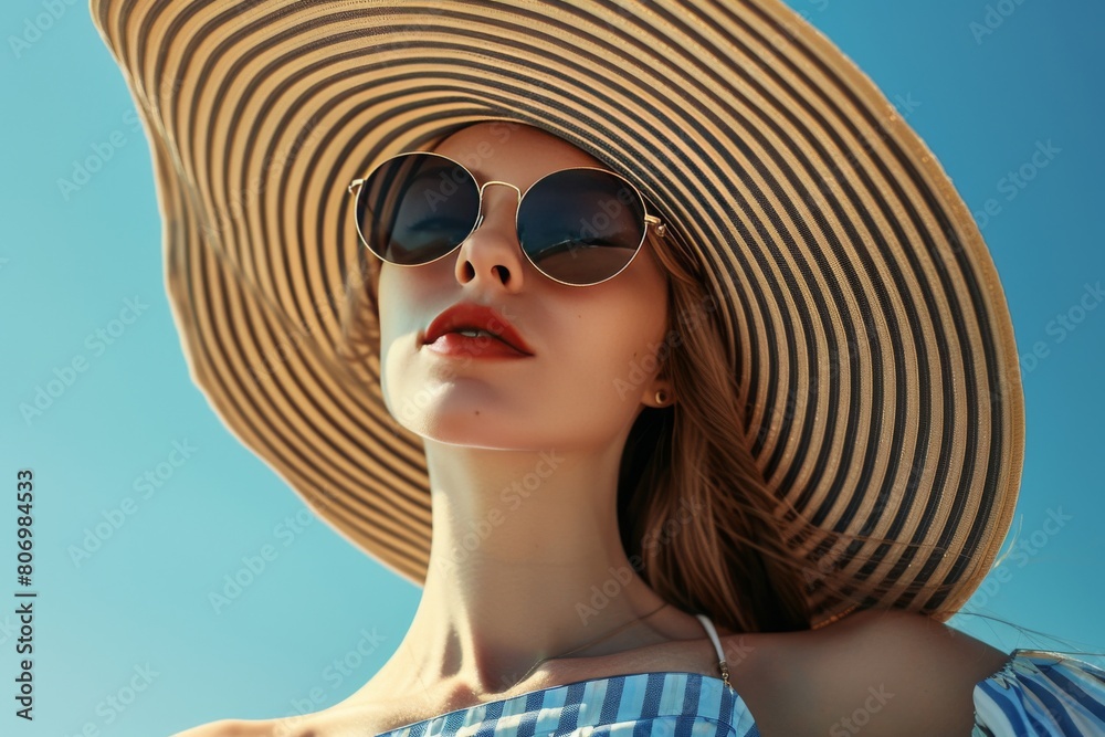 girl portrait fashion Beauty in a hat girl portrait fashion Beauty in a hat